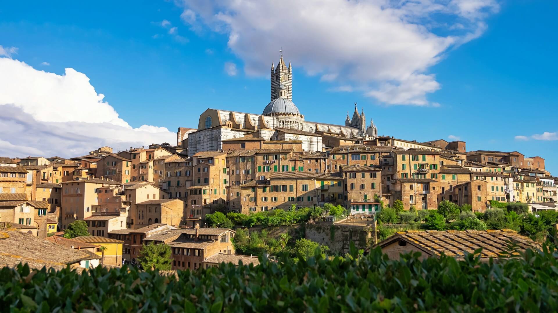 vista panoramica della città di Siena, Italia